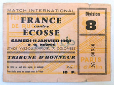 Rugby - Ticket - Billet -