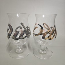 LOT DE 2 VERRES A BIERE DUVEL BY TIRSA EDITION LIMITÉE / GOLD ET CHROME 