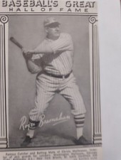 Roger Bresnahan Baseball's Great Hall Of Fame Exhibit Card!
