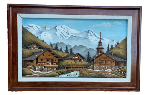 Grand tableau montagne - tableau, de