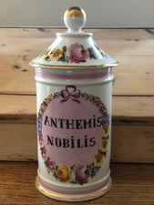 ancien pot à pharmacie "Anthemis Nobilis" XIXeme signé P.Lavigne apothicaire à B