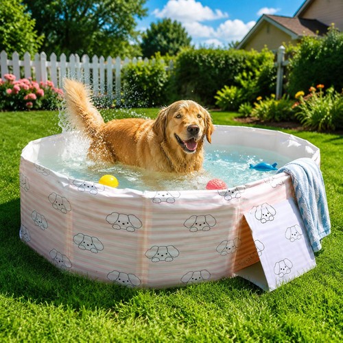Piscine pliable chien sans - piscine,