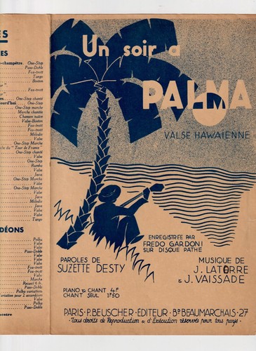 Valse hawaï partition soir - valse, À