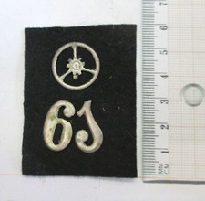 SPAIN fabric badge 1930s/40s STEERING WHEEL + number 6/ letter J - driver?