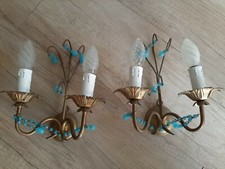 Blue OPALINE TASSEL SCONCES