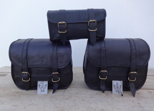 Sacoche selles cuir noir - 3,