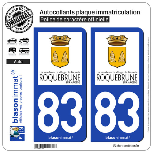 Blasons plaque auto 83 - 2, |