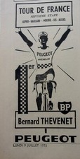advertising advertising cycles bicycle Peugeot B.Thevenet year 1973 A3600