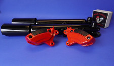 HARLEY TRIKE FORK LEGS, RED CALIPERS, WHEEL SPACERS, AXLE CAPS  - EXCHANGE