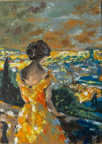 Femme art original paysage - femme,