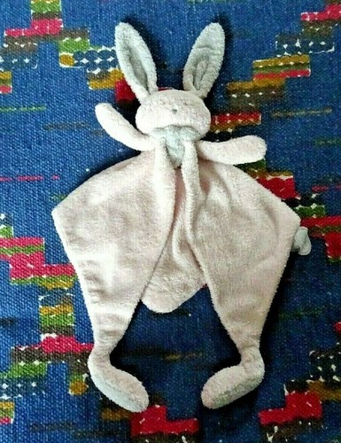 Doudou plat lapin gris - ,
