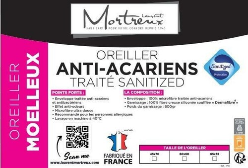 Oreiller anti acariens - oreiller, anti-acariens