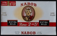 Ancienne étiquette BOITE CIGARE NABOB old box cigar label