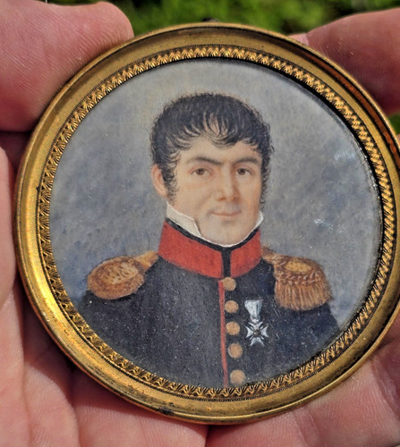 Paire miniatures peintes - de,