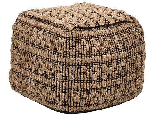 Pouf ottoman carré jute - ottoman,