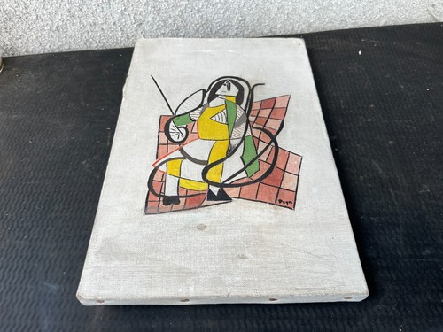 Peinture cubiste sur toile - ,