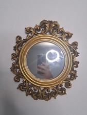 Miroir mural vintage doré –