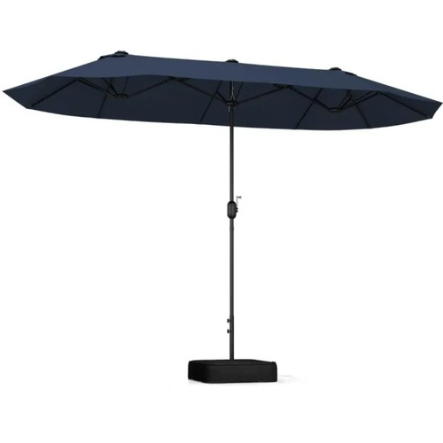 Parasol double avec manivelle