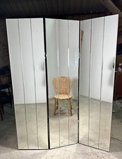 Paravent à 3 vantaux en miroirs biseautés