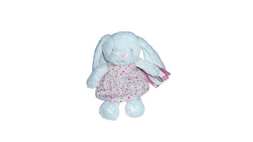 Peluche lapin blanc robe