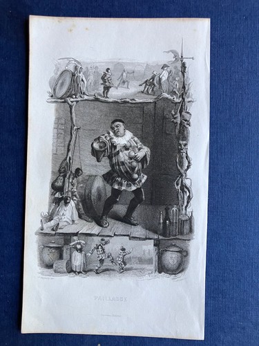 Gravure ancienne clown - ancienne,