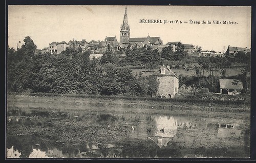 Cpa bécherel étang - Étang, la
