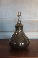 Sandstone table lamp signed Sylvie Dufour, bedside lamp, side lamp