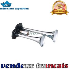 Double super fort 130dB Klaxon trompe a air 12V/24V pour camion bateau voiture