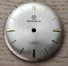 Rodania 17 jewels incabloc Watch Dial 28.8 mm (used)