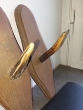Anciens porte-manteaux patères/ Porte Fusil  Bois de cerf  / 1 emplacement X 2 