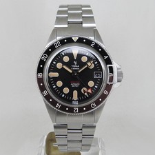 YEMA Watch YGMT21B39-CMS Superman World Time GMT Coke Black dial SS 39mm Mens