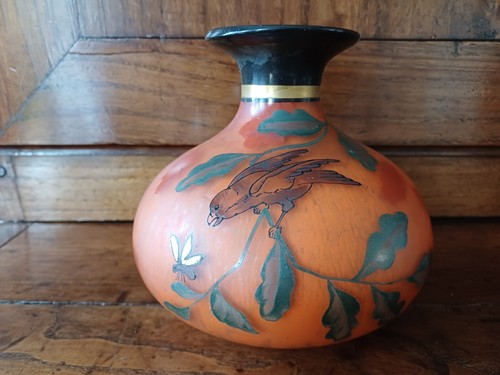 Vase verre émaillé - vase,
