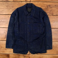 Vintage Levi's Workwear Jacket L Engineer Chore 75655 Camouflage Blue