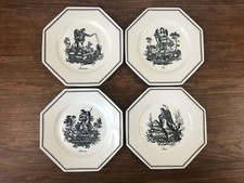 4x Assiettes METTLACH VILLEROY BOCH les 4 Saisons Henri Mouzin / Four Seasons