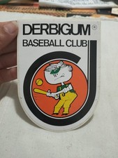 Vintage 70s Derbigum Baseball Club Advertising Sticker Sticker.
