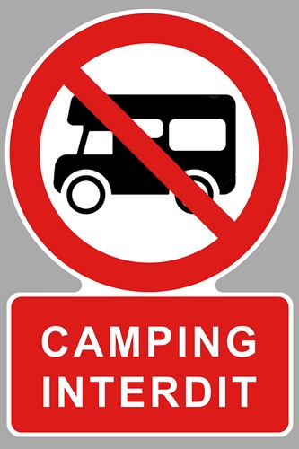Camping car interdit - camping,