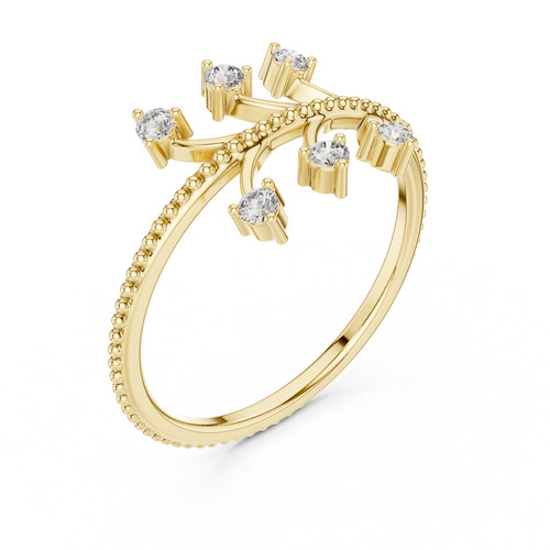 Bague diamant ronde naturelle