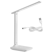 Lampe de Bureau LED Tactile Pliable, 3 Modes de Lumière, Rechargeable USB