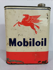 ANCIEN BIDON D'HUILE MOBILOIL ARTIC - AUTOMOBILIA - ANTIQUE MOTOR OIL CAN