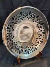 Plat présentation Saint Médard métal argenté 26 cm poinçon