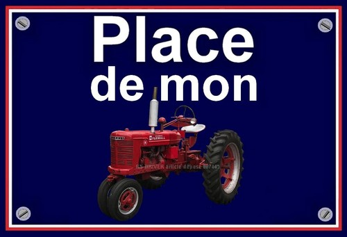 Plaque place mon - plaque, "