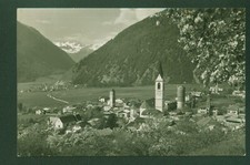MALLES (BZ) VAL VENOSTA MALS THE VILLAGE WITH THE CHURCH TRAVELLED YEAR 1953