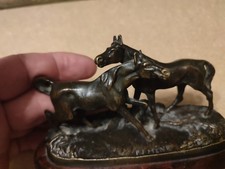 bronze signé JP mene deux