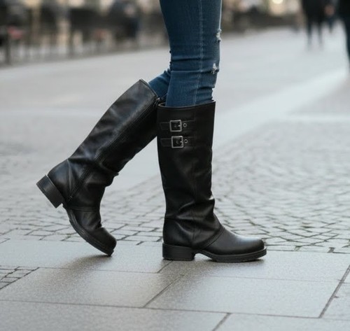 Bottes femme noires revers - bottes,