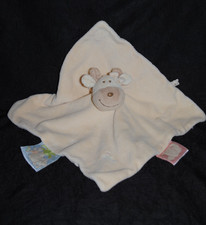 🍀Doudou Plat Girafe Saumon NOUKIES NOUKIE'S NOUKY Capucine Carré Ancien Modèle