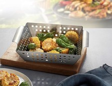 Bac à griller 25 x 21.5 x 5 cm cuisson barbecue légumes poissons pommes de terre