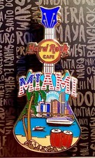 2020 HARD ROCK CAFE MIAMI COUNTRY COLORS CITY TEE GUITAR PIN