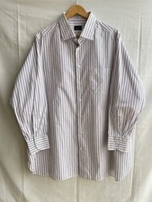 Chemise robe violette rayée