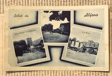 Greetings from Alfano Salerno, 3 Views: Torre Caduti, Via Roma, 1940s but travel 55