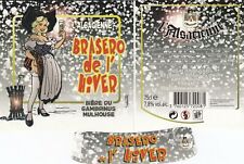 Etiquette de bière - Brasero de l'hiver - l'Alsacienne - 11 X 10.5 cm